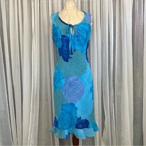 Y2K K Studio Blue Floral Dress
